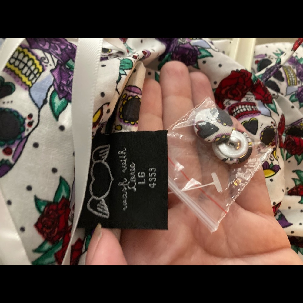 NWT Hell Bunny Skull Roses Dress HT RARE - Picture 8 of 10